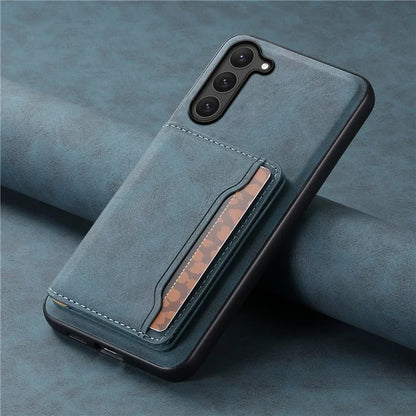 DENIOR D13 For Samsung Galaxy S23 Case Detachable Card Bag Leather+PC+TPU Phone Cover