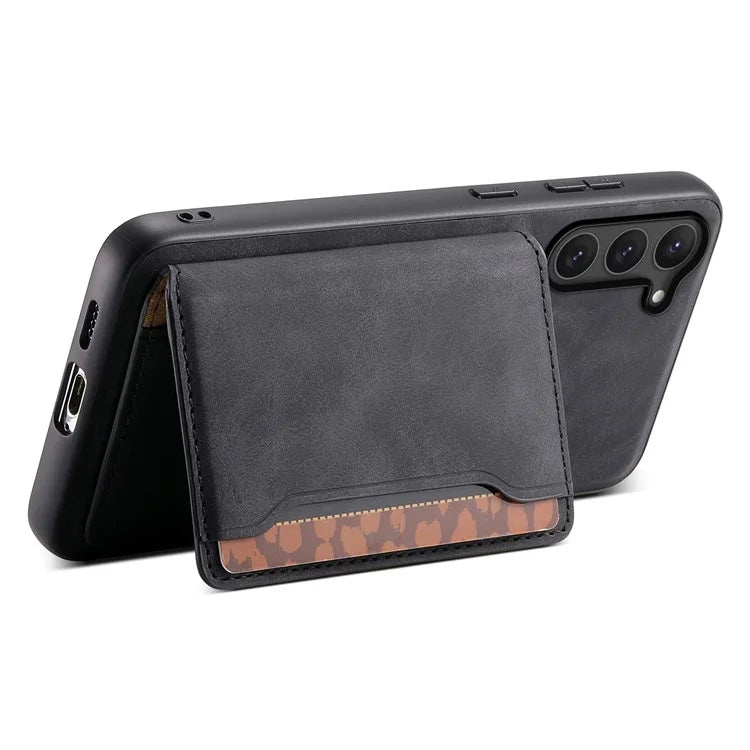DENIOR D13 For Samsung Galaxy S23 Case Detachable Card Bag Leather+PC+TPU Phone Cover