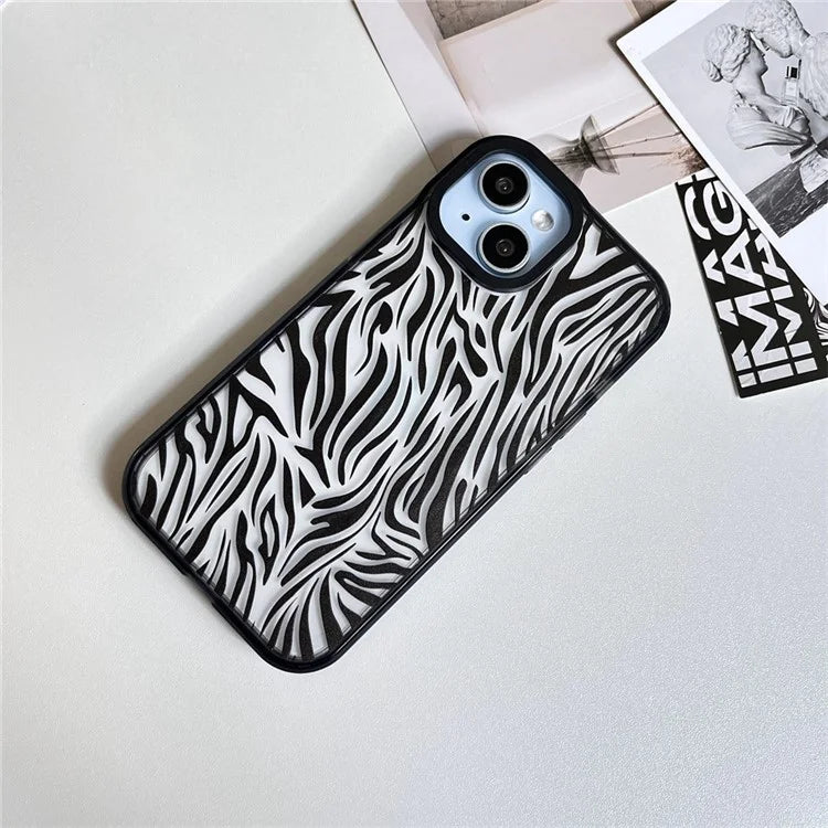 For iPhone 14 Cell Phone Case Colorful Pattern Shockproof Hard Acrylic Cover