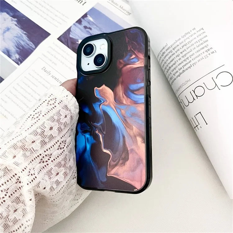 For iPhone 14 Cell Phone Case Colorful Pattern Shockproof Hard Acrylic Cover