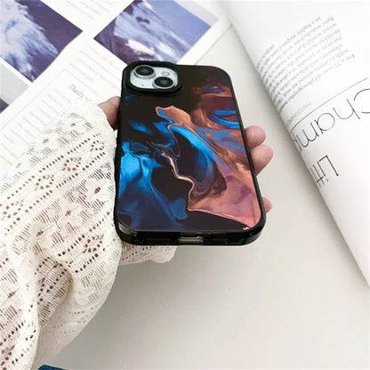 For iPhone 14 Cell Phone Case Colorful Pattern Shockproof Hard Acrylic Cover
