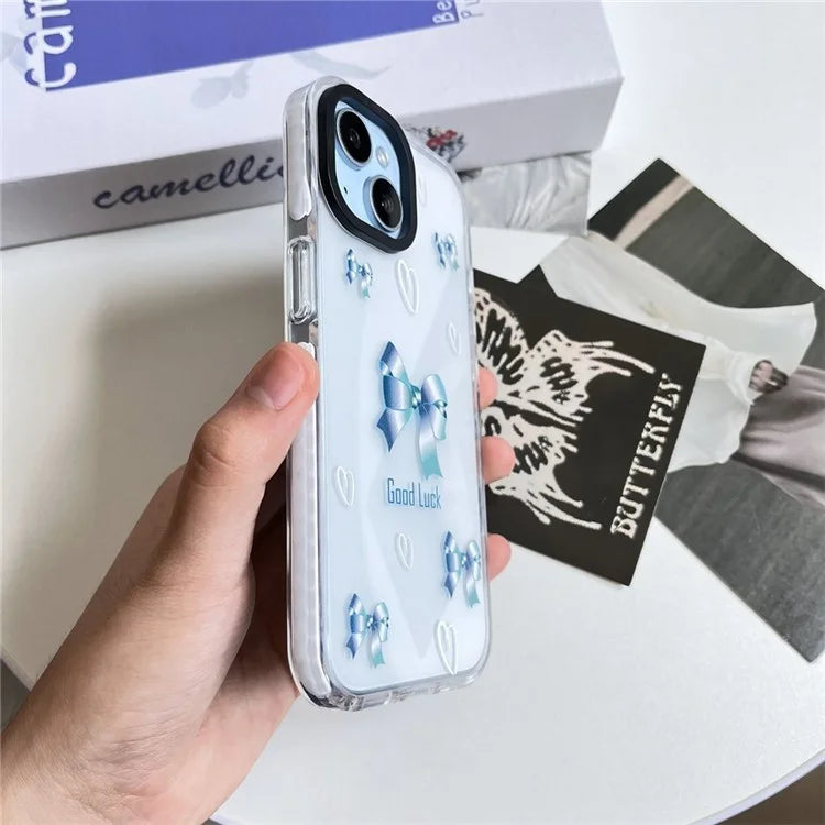 For iPhone 14 Cell Phone Case Colorful Pattern Shockproof Hard Acrylic Cover