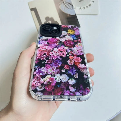 For iPhone 14 Plus Cell Phone Cases Colorful Pattern Shockproof Acrylic Back Cover