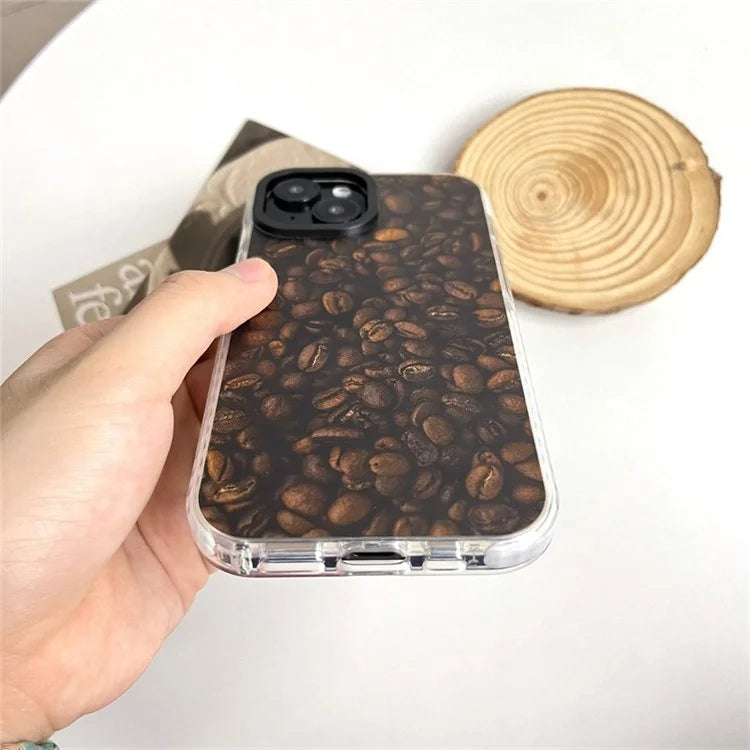 For iPhone 14 Plus Cell Phone Cases Colorful Pattern Shockproof Acrylic Back Cover