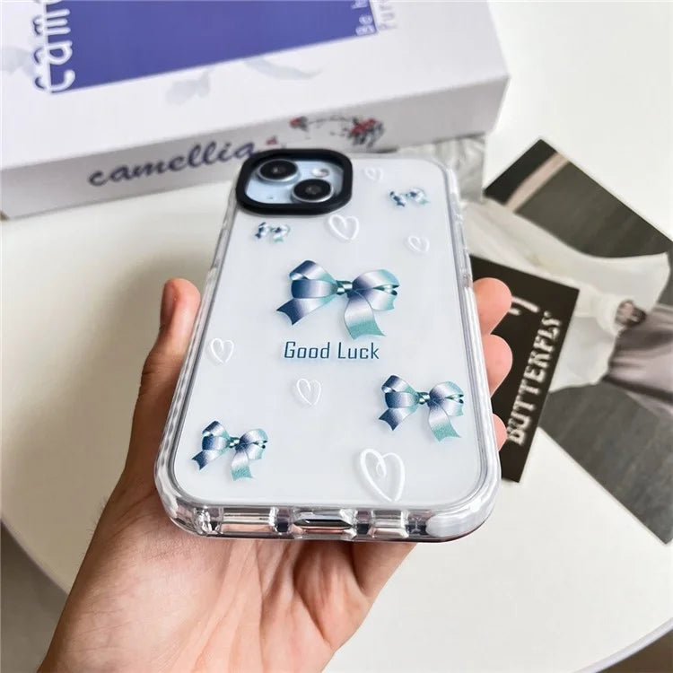 For iPhone 14 Plus Cell Phone Cases Colorful Pattern Shockproof Acrylic Back Cover