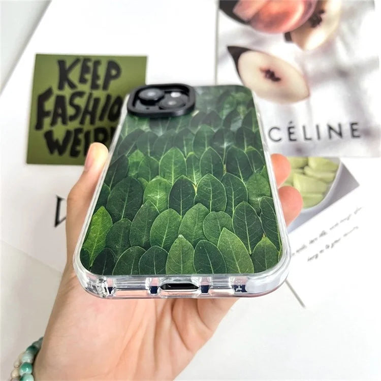 For iPhone 14 Plus Cell Phone Cases Colorful Pattern Shockproof Acrylic Back Cover