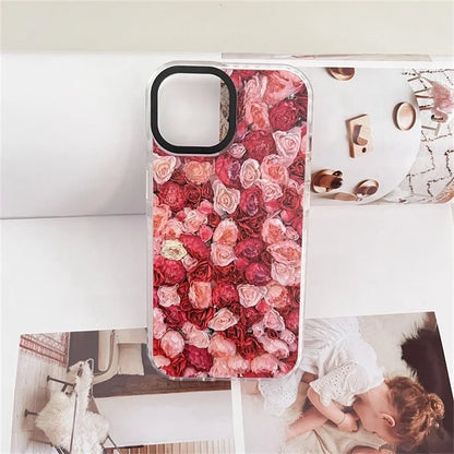 For iPhone 14 Plus Cell Phone Cases Colorful Pattern Shockproof Acrylic Back Cover