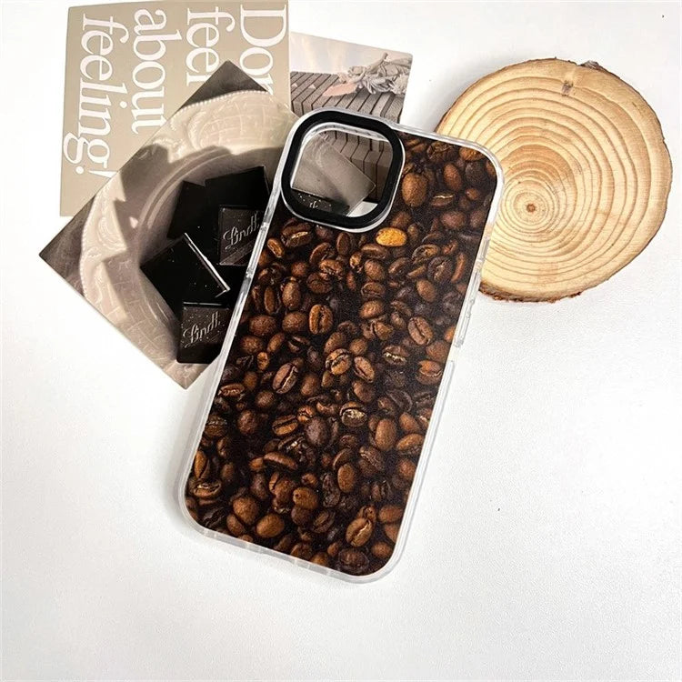 For iPhone 15 Plus Shockproof Acrylic Cover Cell Phone Case with Pattern Design