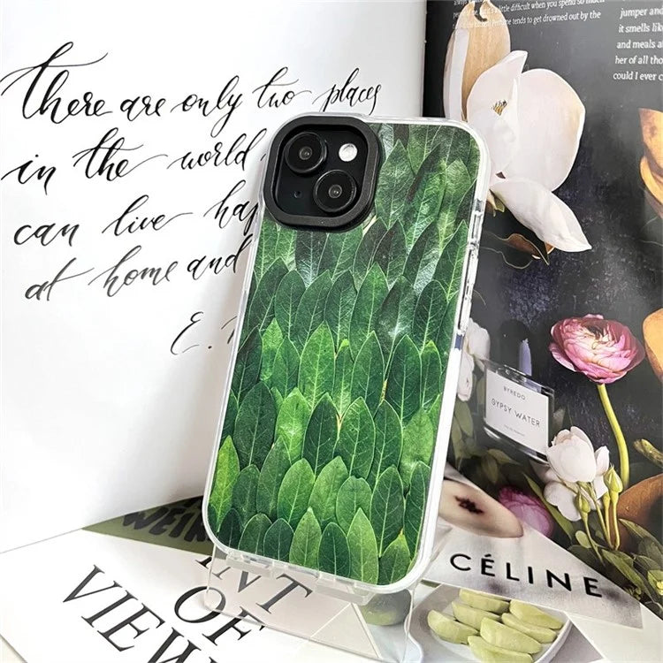 For iPhone 15 Plus Shockproof Acrylic Cover Cell Phone Case with Pattern Design