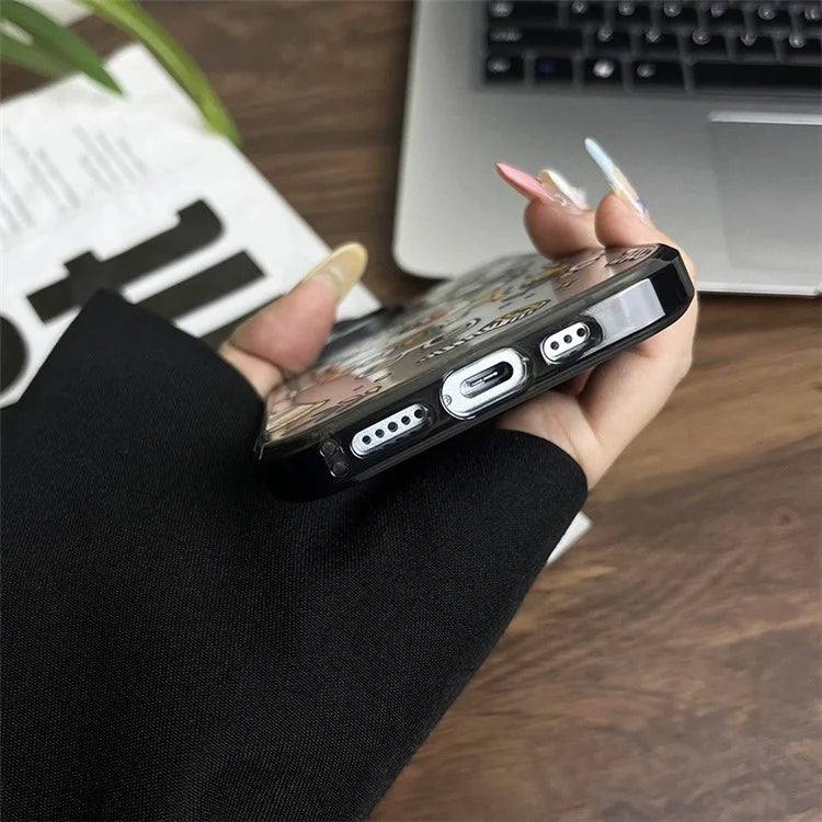 For iPhone 15 Plus Case Lucky Girl Pattern Protective Hard Acrylic Back Cover