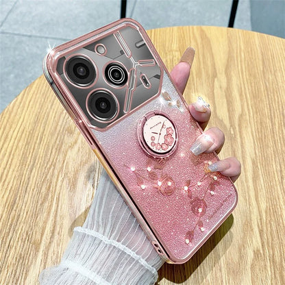 KADEM For TECNO Pova 6 5G / Pova 6 Pro 5G Kickstand Case Rhinestone Soft TPU Phone Cover