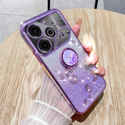 KADEM For TECNO Pova 6 5G / Pova 6 Pro 5G Kickstand Case Rhinestone Soft TPU Phone Cover