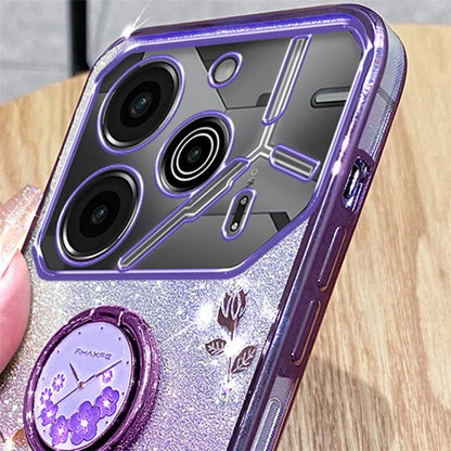 KADEM For TECNO Pova 6 5G / Pova 6 Pro 5G Kickstand Case Rhinestone Soft TPU Phone Cover