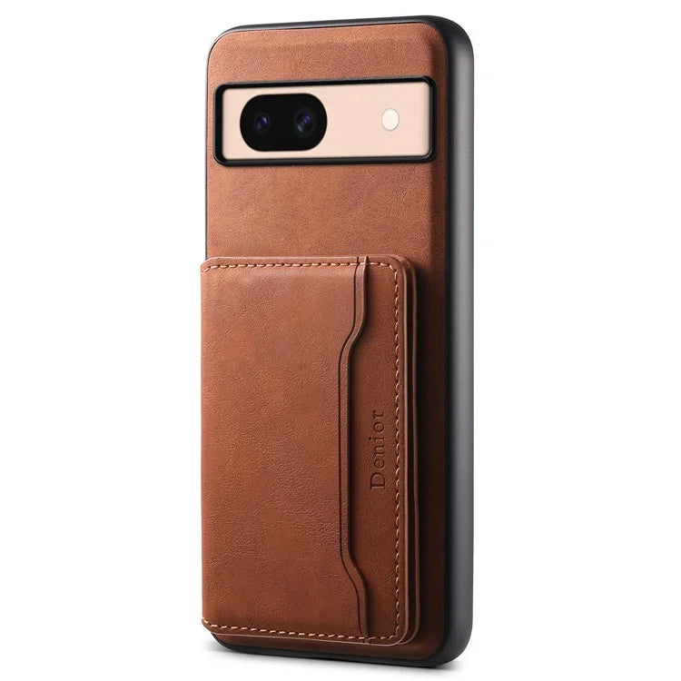 DENIOR D13 For Google Pixel 8a Case 2 in 1 Detachable Leather Phone Back Cover