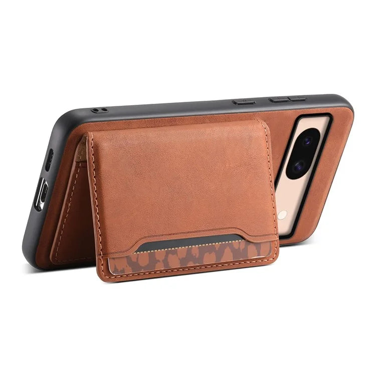 DENIOR D13 For Google Pixel 8a Case 2 in 1 Detachable Leather Phone Back Cover