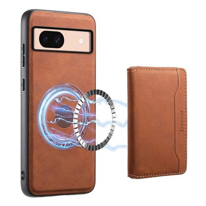 DENIOR D13 For Google Pixel 8a Case 2 in 1 Detachable Leather Phone Back Cover
