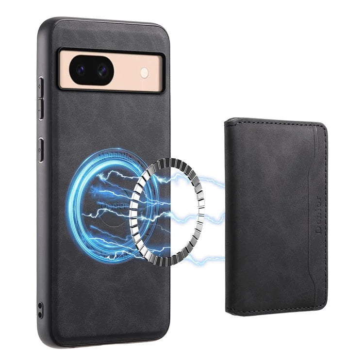 DENIOR D13 For Google Pixel 8a Case 2 in 1 Detachable Leather Phone Back Cover