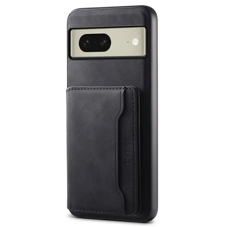 DENIOR D13 For Google Pixel 8 Case Detachable Magnetic Leather Back Cover Retro Texture