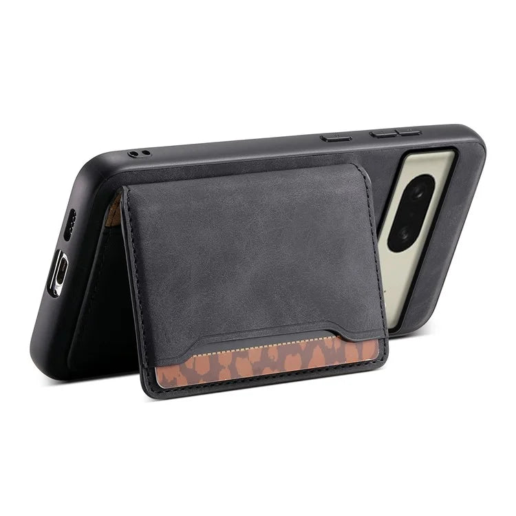 DENIOR D13 For Google Pixel 8 Case Detachable Magnetic Leather Back Cover Retro Texture