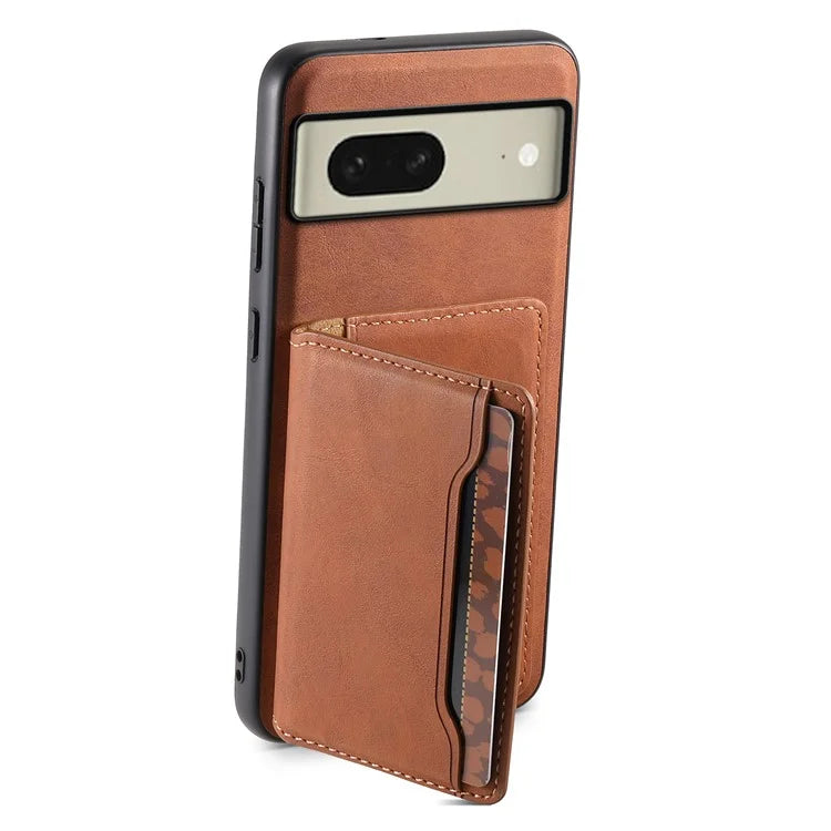 DENIOR D13 For Google Pixel 8 Case Detachable Magnetic Leather Back Cover Retro Texture
