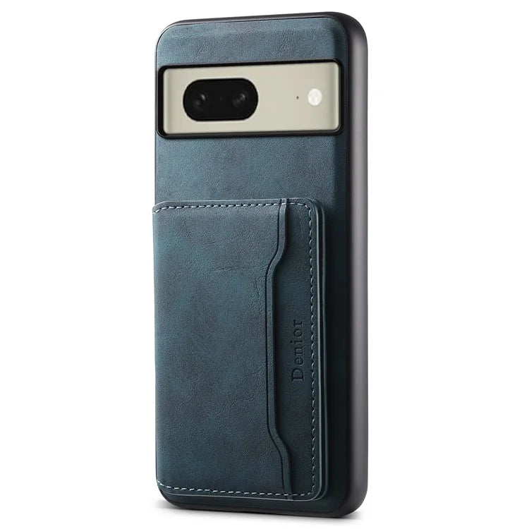 DENIOR D13 For Google Pixel 8 Case Detachable Magnetic Leather Back Cover Retro Texture