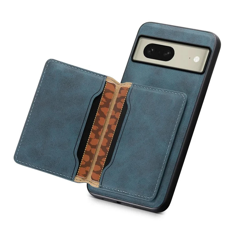 DENIOR D13 For Google Pixel 8 Case Detachable Magnetic Leather Back Cover Retro Texture