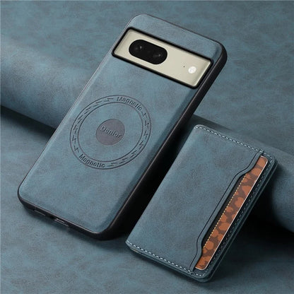 DENIOR D13 For Google Pixel 8 Case Detachable Magnetic Leather Back Cover Retro Texture