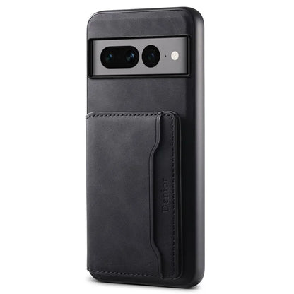 DENIOR D13 For Google Pixel 7 Pro 5G Case Compatible with MagSafe Leather Back Cover Kickstand Card Holder