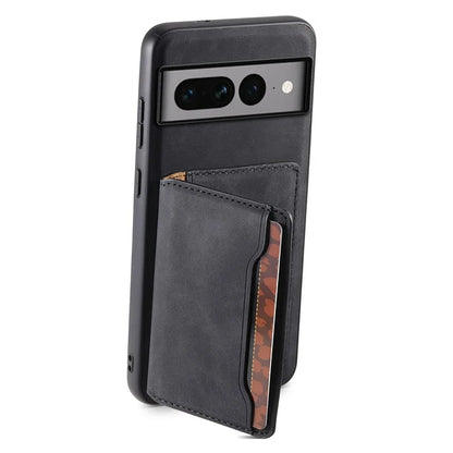 DENIOR D13 For Google Pixel 7 Pro 5G Case Compatible with MagSafe Leather Back Cover Kickstand Card Holder