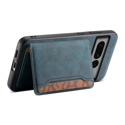 DENIOR D13 For Google Pixel 7 Pro 5G Case Compatible with MagSafe Leather Back Cover Kickstand Card Holder