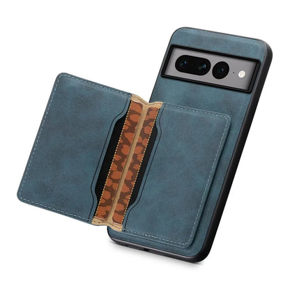 DENIOR D13 For Google Pixel 7 Pro 5G Case Compatible with MagSafe Leather Back Cover Kickstand Card Holder
