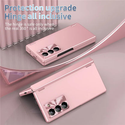 For Samsung Galaxy Z Fold6 5G Phone Case Hard PC Phone Cover with Tempered Glass Film / Stylus
