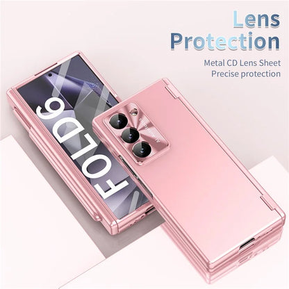 For Samsung Galaxy Z Fold6 5G Phone Case Hard PC Phone Cover with Tempered Glass Film / Stylus