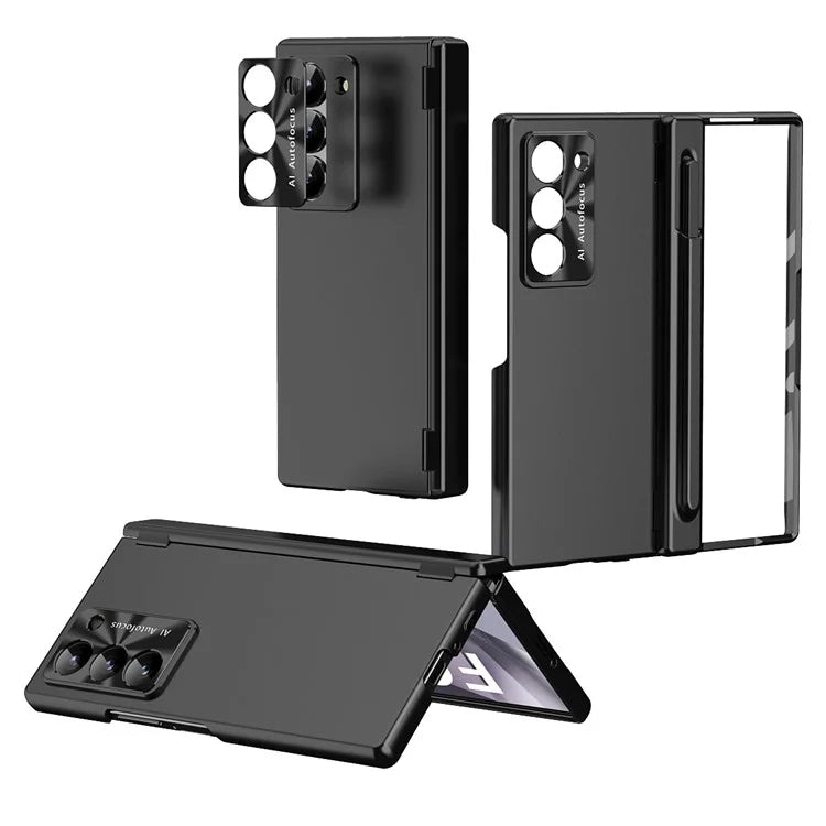 For Samsung Galaxy Z Fold6 5G Phone Case Hard PC Phone Cover with Tempered Glass Film / Stylus