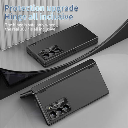 For Samsung Galaxy Z Fold6 5G Phone Case Hard PC Phone Cover with Tempered Glass Film / Stylus