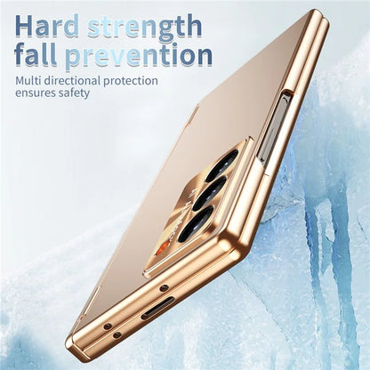 For Samsung Galaxy Z Fold6 5G Phone Case Hard PC Phone Cover with Tempered Glass Film / Stylus