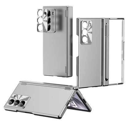 For Samsung Galaxy Z Fold6 5G Phone Case Hard PC Phone Cover with Tempered Glass Film / Stylus