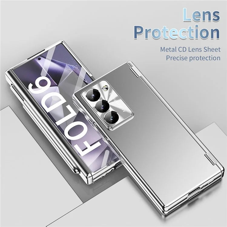For Samsung Galaxy Z Fold6 5G Phone Case Hard PC Phone Cover with Tempered Glass Film / Stylus