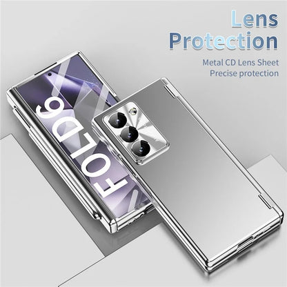 For Samsung Galaxy Z Fold6 5G Phone Case Hard PC Phone Cover with Tempered Glass Film / Stylus