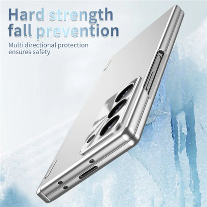 For Samsung Galaxy Z Fold6 5G Phone Case Hard PC Phone Cover with Tempered Glass Film / Stylus