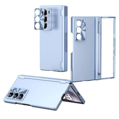 For Samsung Galaxy Z Fold6 5G Phone Case Hard PC Phone Cover with Tempered Glass Film / Stylus