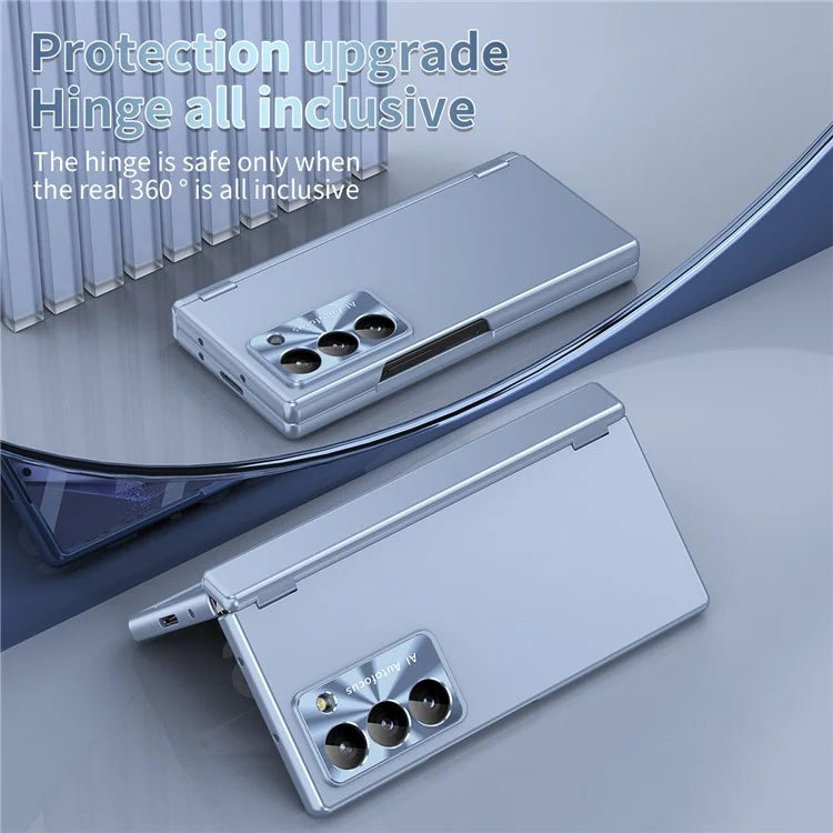 For Samsung Galaxy Z Fold6 5G Phone Case Hard PC Phone Cover with Tempered Glass Film / Stylus