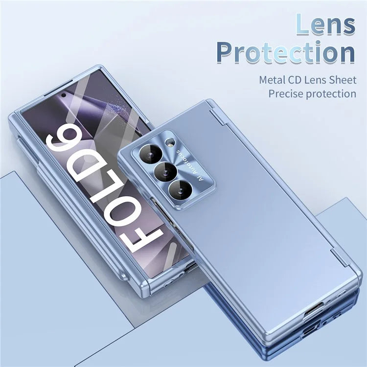 For Samsung Galaxy Z Fold6 5G Phone Case Hard PC Phone Cover with Tempered Glass Film / Stylus