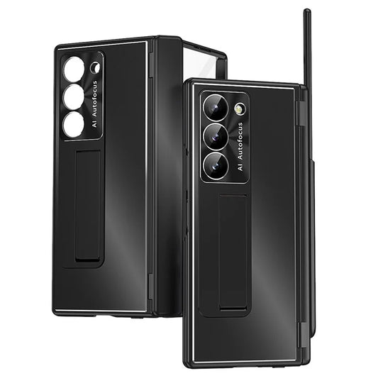 For Samsung Galaxy Z Fold6 5G Case Aluminum Alloy Phone Cover with Tempered Glass Film and Stylus