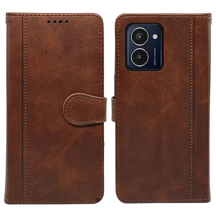 For HMD Pulse / HMD Pulse+ Case Round Magnetic Clasp PU Leather Phone Cover