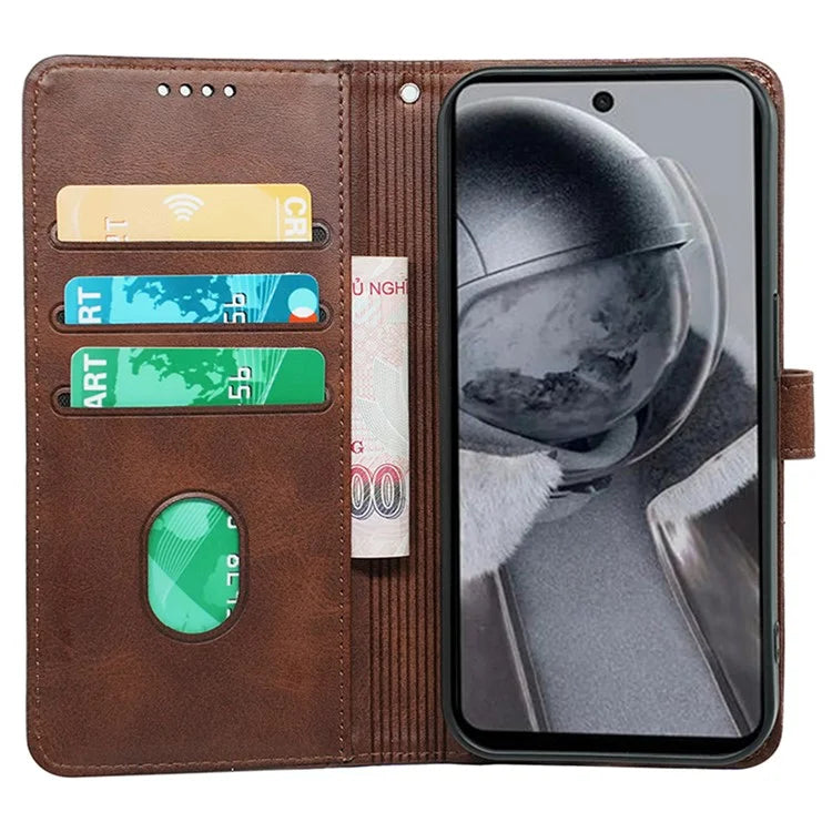 For HMD Pulse / HMD Pulse+ Case Round Magnetic Clasp PU Leather Phone Cover