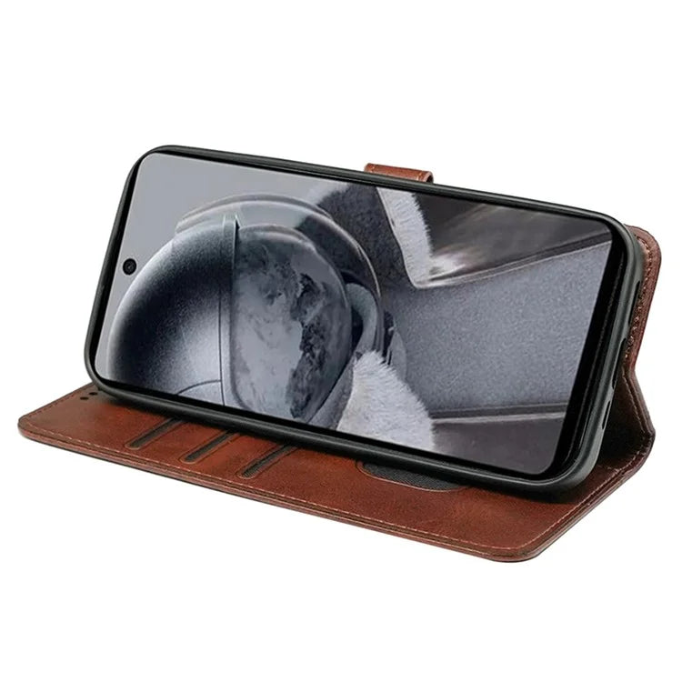 For HMD Pulse / HMD Pulse+ Case Round Magnetic Clasp PU Leather Phone Cover