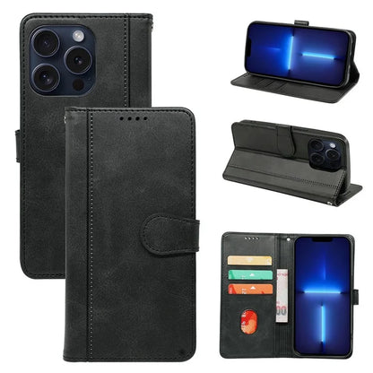 For iPhone 13 Pro Max Case Wallet Leather Phone Cover with Round Magnetic Clasp