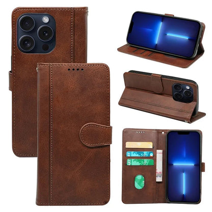 For iPhone 13 Pro Max Case Wallet Leather Phone Cover with Round Magnetic Clasp