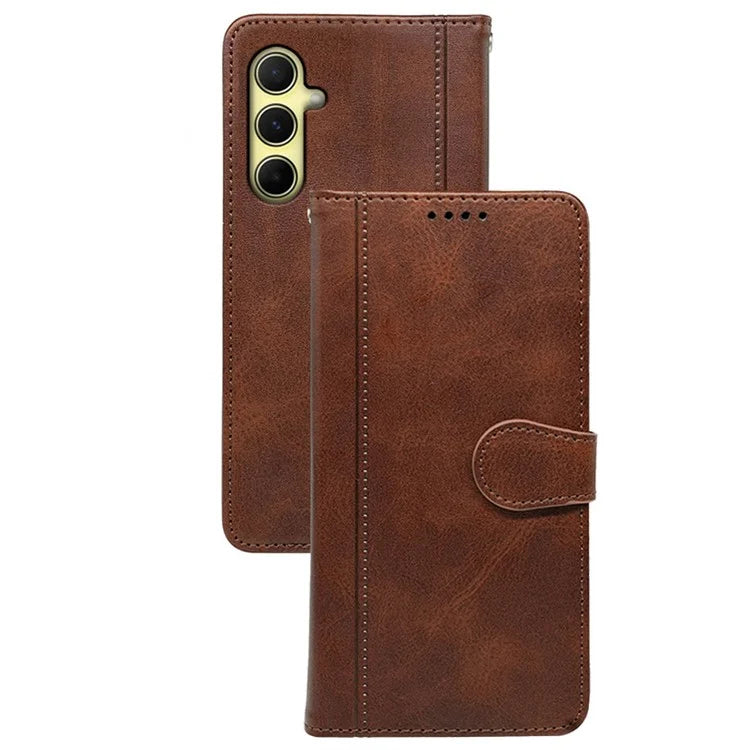 For Samsung Galaxy M15 5G / F15 5G Case Calf Texture Leather Wallet Phone Cover